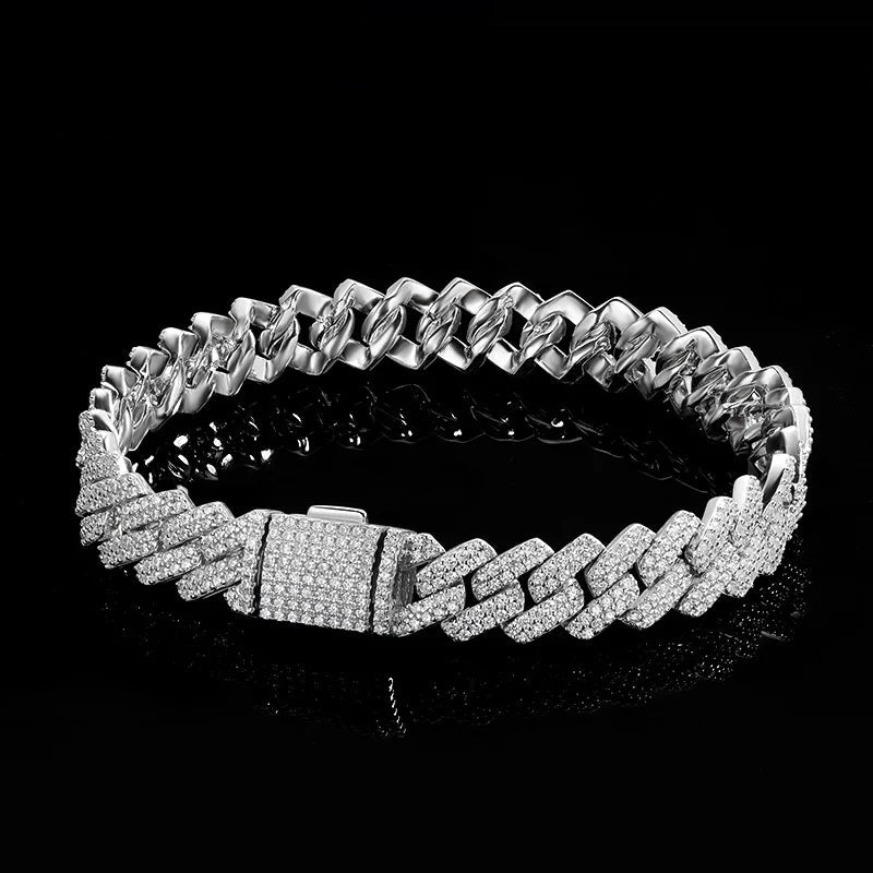 Bracelet cuban Moissanite  s925