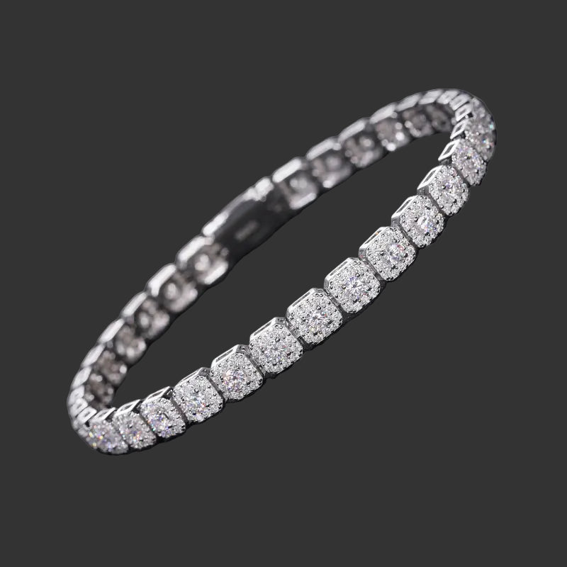 Bracelet Cuban Chain S925 Bracelet VVS1 Moissanite